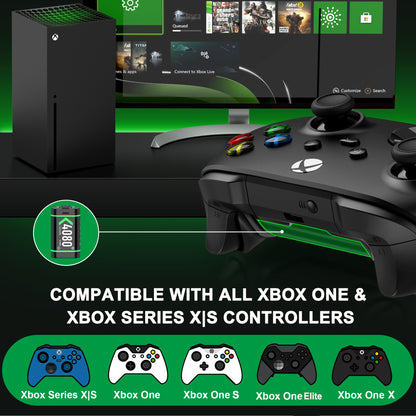 Xbox Controller Battery Pack for Xbox One/Xbox Series X|S, 6PCS 4080Mah Xbox Rechargeable Battery Packs & Xbox Charger Station for Xbox One/One S/One X/One Elite